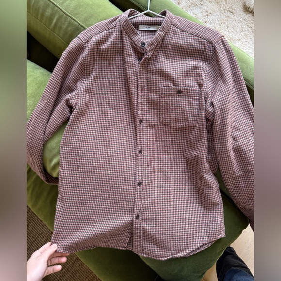 NEW w/o Tags OLOW Long Sleeve Flannel Tunic Button Down Shirt size Medium - Picture 1 of 7